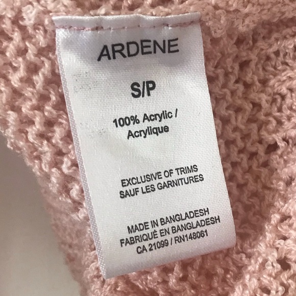 NWOT Ardene Loose Knit Pink Hoodie/ Hooded Sweater - Picture 6 of 6